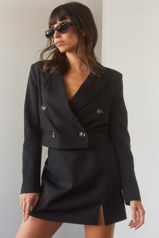 Hali Cropped Blazer Set
