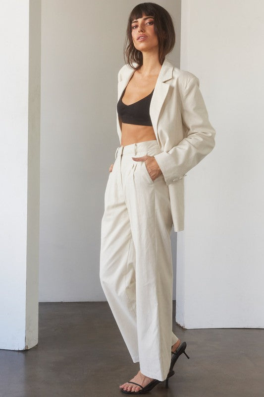 Alayah Blazer & Trouser Set Beige