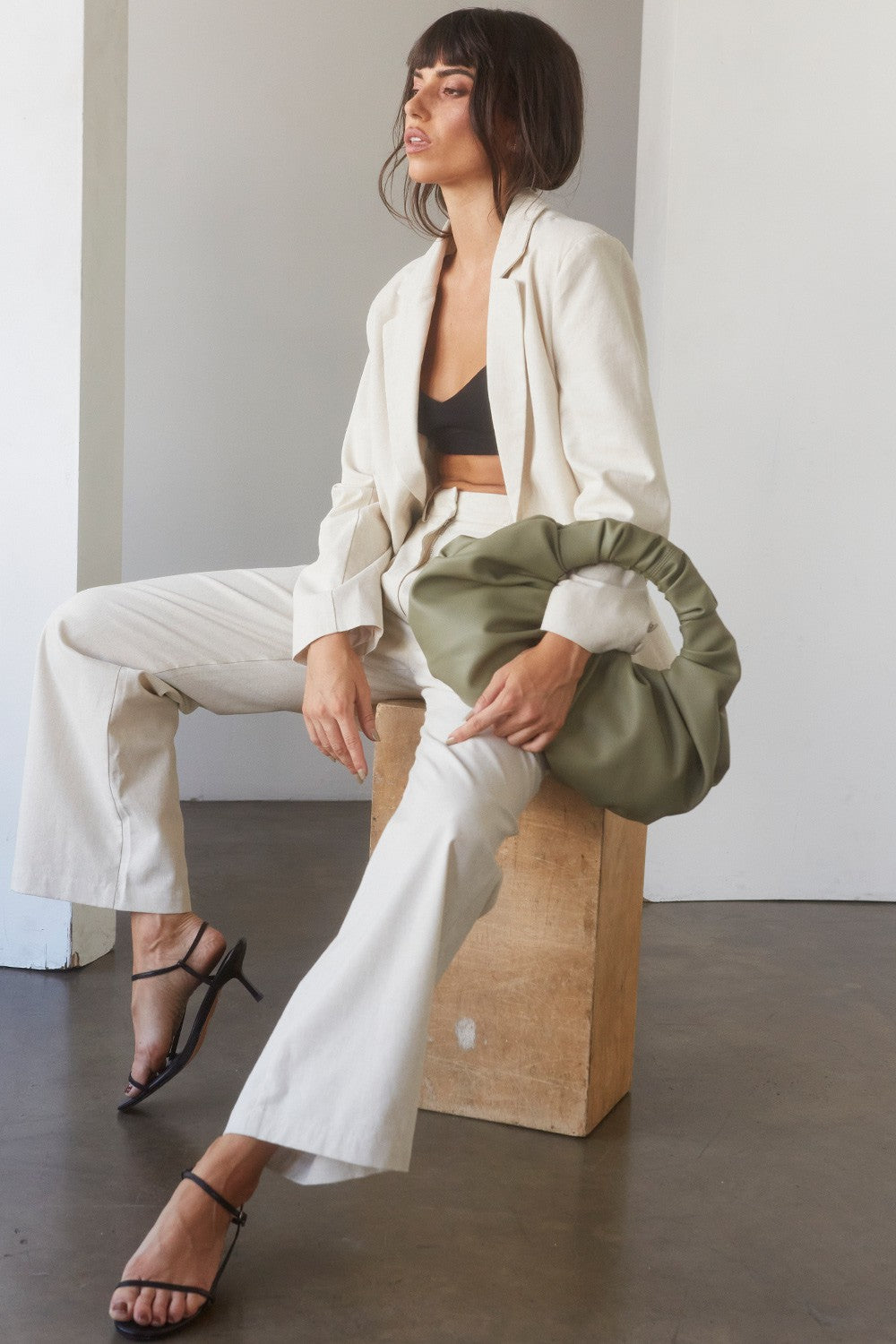 Alayah Blazer & Trouser Set Beige