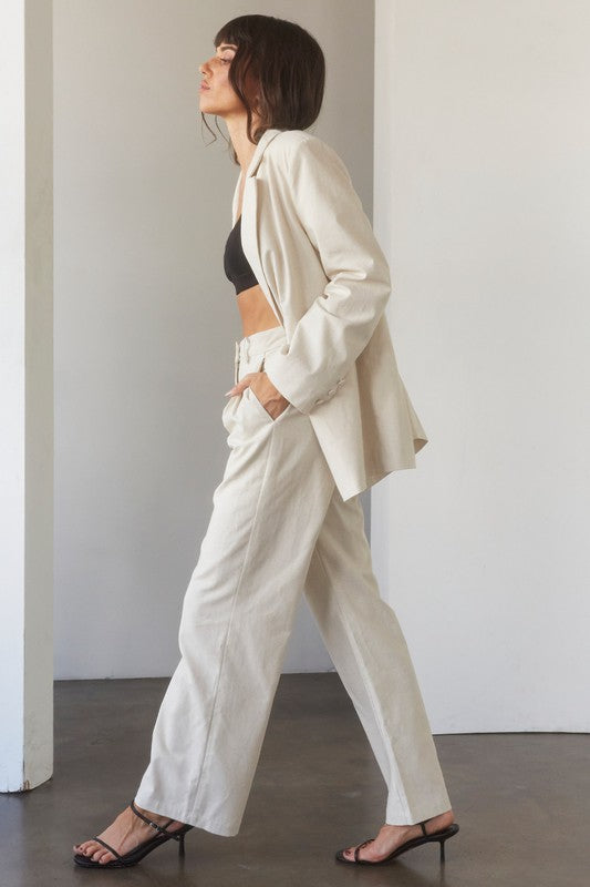 Alayah Blazer & Trouser Set Beige