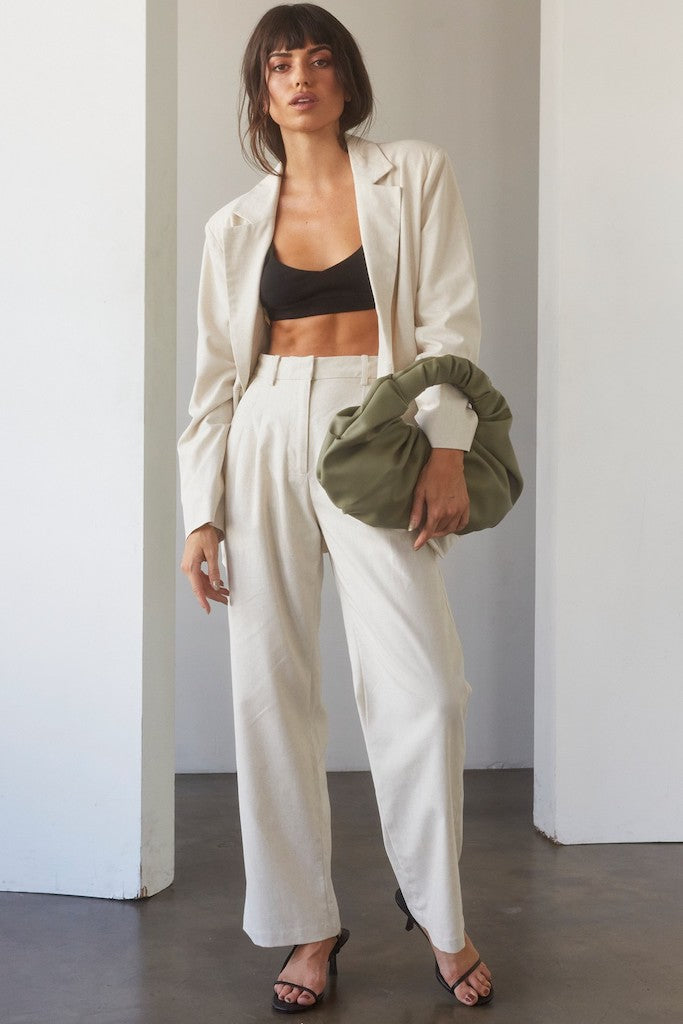 Alayah Blazer & Trouser Set Beige