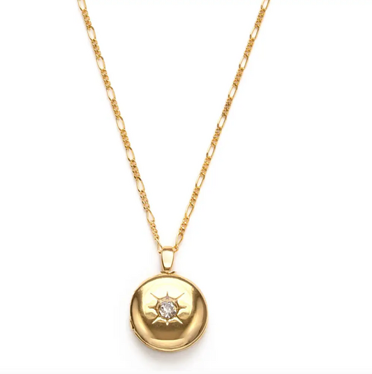 gold circle locket