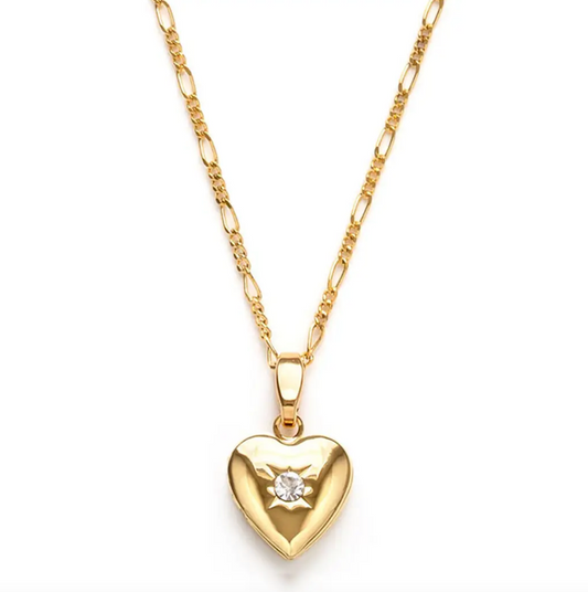 small gold heart locket