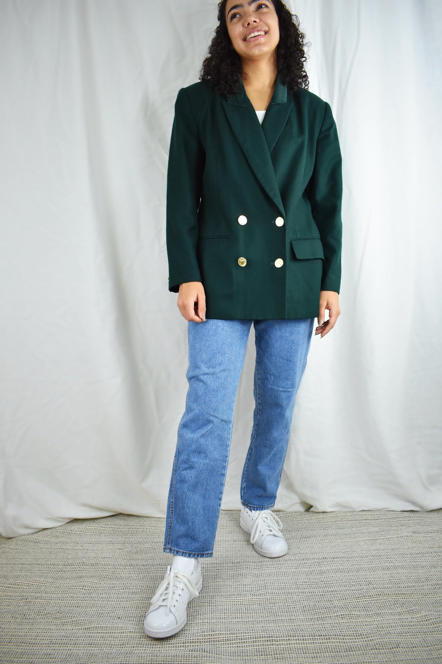 Emerald Blazer with Velvet Collar