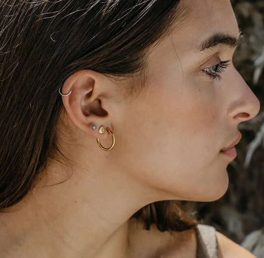 3/4 gold huggie hoops